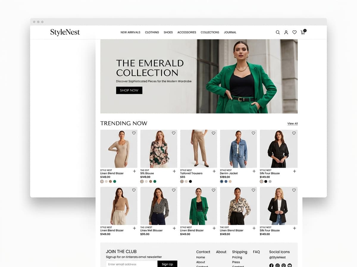 Custom Website - StyleNest Mockup